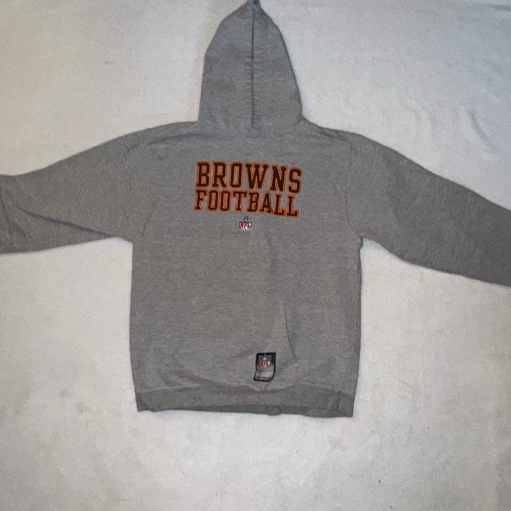 NFL Gray Pullover Hoodie with Shield Patch